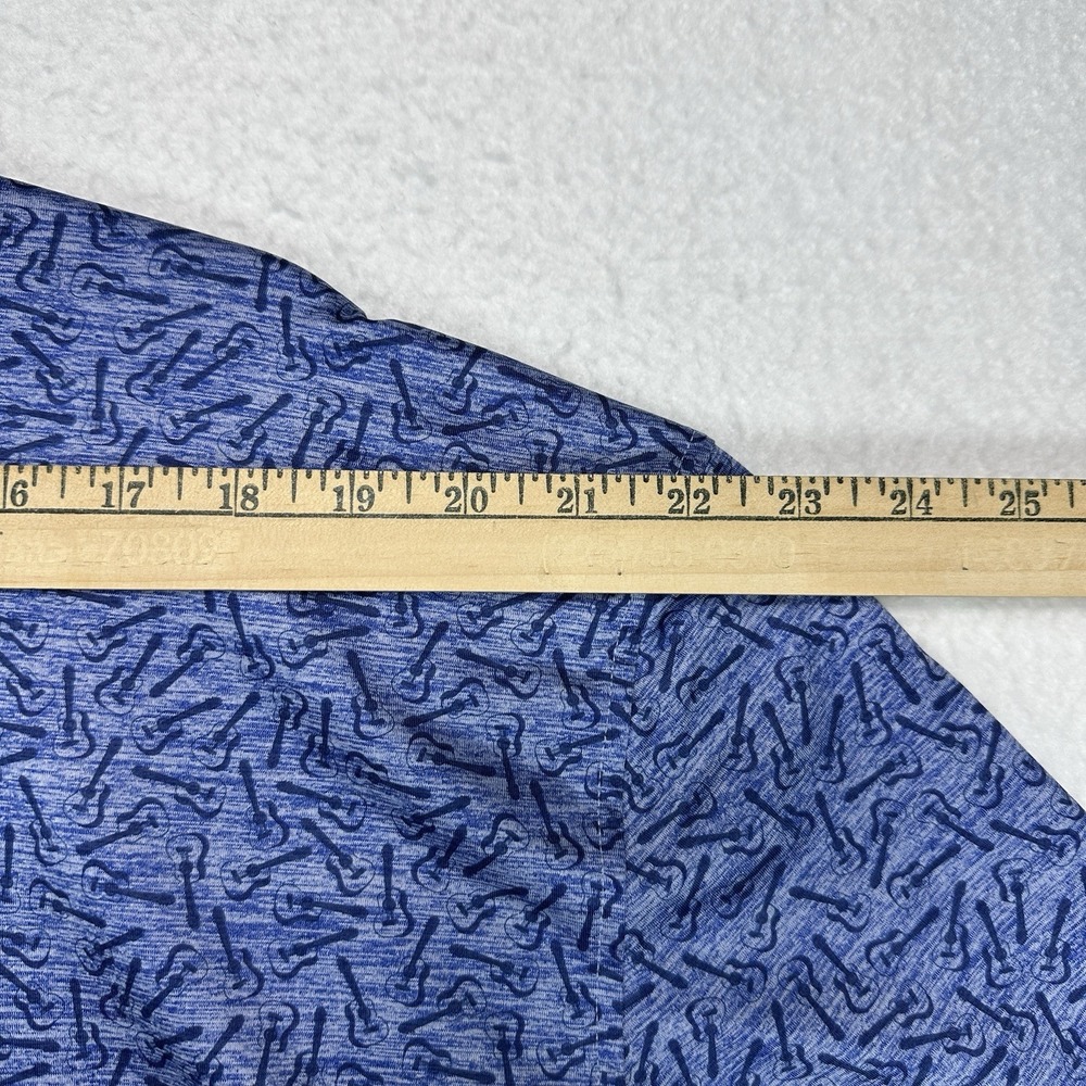 Vineyard Vines On The Go Sankaty Polo Shirt Mens XXL Blue Guitars Golf Stretch - Picture 9 of 11